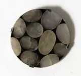 Warwick Freeman, Pebble Brooch, pebbles, resin, sterling silver (1990s)