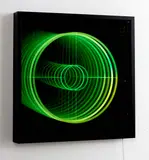 Gina Jones, You are in my Sights No. 2, glass mirror, one-way glass, sandblasted glass, aluminium, LED lights, edition of 5 (2009)