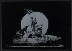 Flag by Banksy, screenprint, 106/1000 (2006), sold Jun 2017