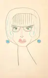 Portrait of a Modern Woman by Theodorus Johannes Schoon, pastel on paper, sold Jun 2017