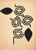 Theodorus Johannes Schoon, Abstract Tattoo Design, ink on paper