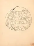Theodorus Johannes Schoon, Study of a Gourd, ink on paper