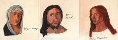 Christ and Two Mary’s by Jeffrey Harris, oil on board, offered Jun 2017