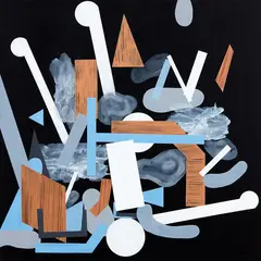 Cluster by Tony de Lautour, acrylic on canvas, offered Jun 2017