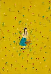 Untitled by Saskia Leek, oil and varnish on hardboard, sold Jun 2017