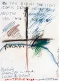 Working Drawing for a Church Window at Mitimiti by Ralph Hotere, acrylic and pastel on paper, sold Jun 2017