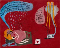 Bushpig by Saskia Leek, acrylic on vinyl, sold Jun 2017