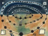 Tony Lane, Three Necklaces, gouache on rice paper
