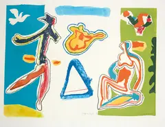 Vacation by Pat Hanly, screenprint, 33/37, sold Jun 2017