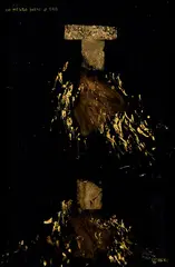 Ralph Hotere, Le Negro Sobre Lo Oro (The black over the gold), lacquer and gold leaf on glass