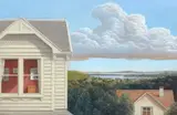 Peter Siddell, Untitled – View of Auckland, pastel on paper