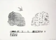 Moerewa by Shane Cotton, lithograph, 10/40, sold Jun 2017