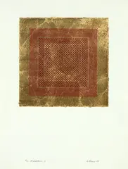 Russell Moses, Meditation I, screenprint with applied gold leaf, 5/6