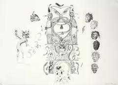 Veil by Shane Cotton, lithograph, 10/40, sold Jun 2017
