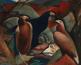 John Weeks, Untitled – Eagles Nest, oil on board