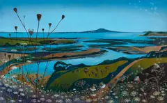 John Clifford, Untitled – Auckland Landscape, oil on board