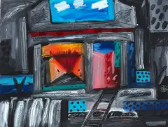 Facade by Jane Zusters, oil on canvas, offered Jun 2017