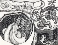Sylvia Siddell, Sodom and Gomorroh, graphite on paper