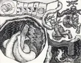 Sylvia Siddell, Sodom and Gomorroh, graphite on paper
