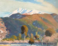Austen Deans, Mt Peel, oil on board