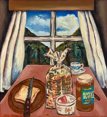 Daily Bread by Nigel Brown, oil on board, sold Jun 2017