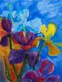 Jane Evans, Blue and Purple Irises