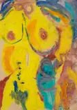 Philip Trusttum, Untitled - Nude, gouache on paper