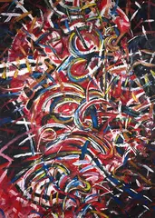 Philippa Blair, Untitled, oil on unstretched canvas
