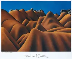 Hamilton Diggings, Central Otago by Michael Smither, silkscreen print, 40/150, sold Jun 2017