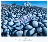 Michael Smither, Rocks with Mountain, silkscreen print, 40/150