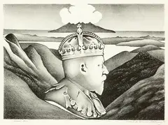 King Edward VII Kaiarara by Don Binney, lithograph, edition of 40, sold Jun 2017