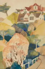 Fairview Crescent, Wellington by Judith V. Trevelyan, watercolour, offered Jun 2017