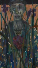 Pam Blok, Man of Flowers, oil on canvas