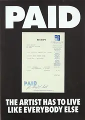 PAID by Billy Apple, screenprinted poster together with receipt, sold Jun 2017