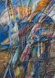 Philippa Blair, Bones Grow, pastel on paper