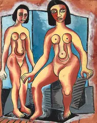 Keith Patterson, Two Nudes, acrylic on paper