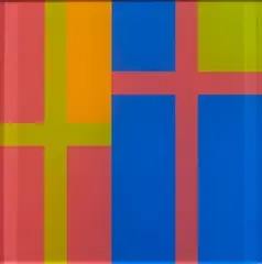 Double Cross by Richard Thompson, acrylic on perspex, offered Jun 2017