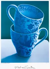 Two Cups by Michael Smither, silkscreen print, 40/150, offered Jun 2017