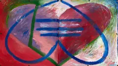 Phillipa Blair, Untitled – Heart Book, acrylic on folding canvas