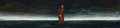 Kathryn Madill, Crossing the River (I), oil on wooden panel