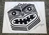 Pat Hanly, Maui Kite, screenprint on paper together with all of the original apparatus (unused)