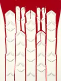 Michael Smither & Gian McGregor, Waitara Triptych, oil and shells on canvas