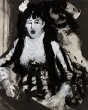 Trenton Garratt, Scream (Renoir), gouache on screenprint
