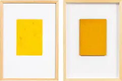 Elliot Collins, Vincent, found book and oil on paper