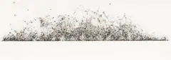 Murray Green, Last Glance No. 5, residue resulting from the combustion of FFg black powder on Fabriano cotton rag paper