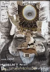 Native Gallery Genocide by James Robinson, mixed media and collage on paper, sold Apr 2017