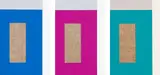 Matt Henry, TPS-L2 (Cyan, Magenta, Cobalt Turquoise), acrylic on linen, three parts