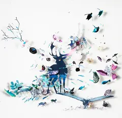 The Joy of Fishes by Peter Madden, found images on glass, sold Apr 2017