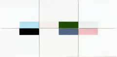 Elliot Collins, Héloïse and Abelard No. 2, acrylic on paper, six panels