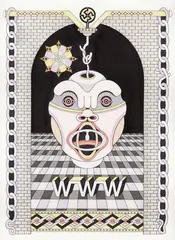 Jess Johnson, WWW, pen, fibre-tipped markers and gouache (2014)